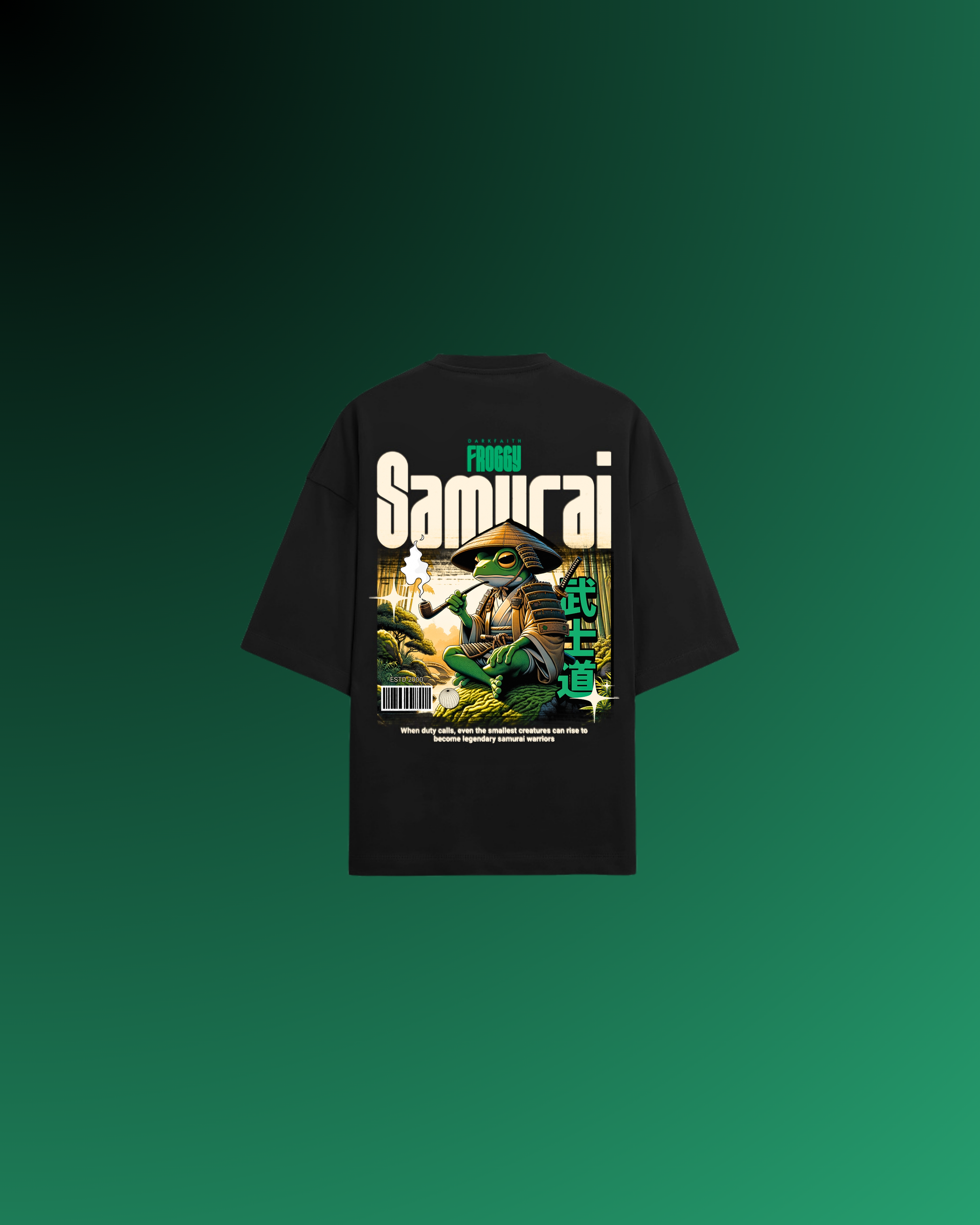 Froggy Samurai | Terry Oversized Tee