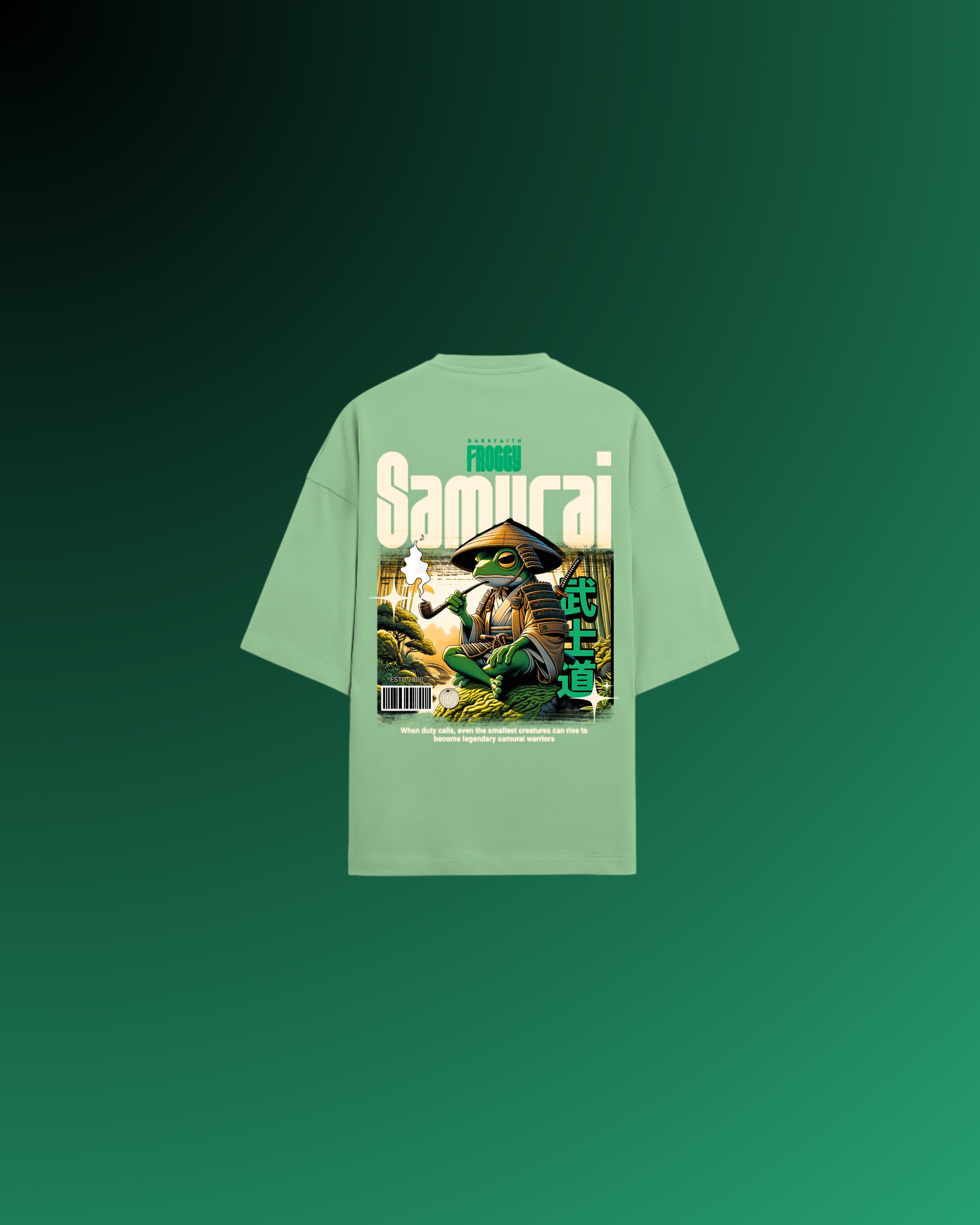Froggy Samurai | Terry Oversized Tee