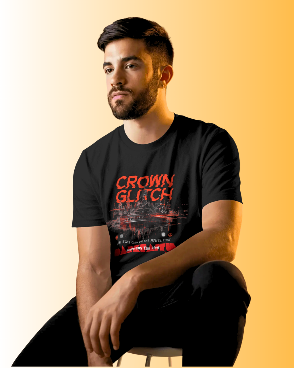 Crown Glitch | Classic Crew T-Shirt