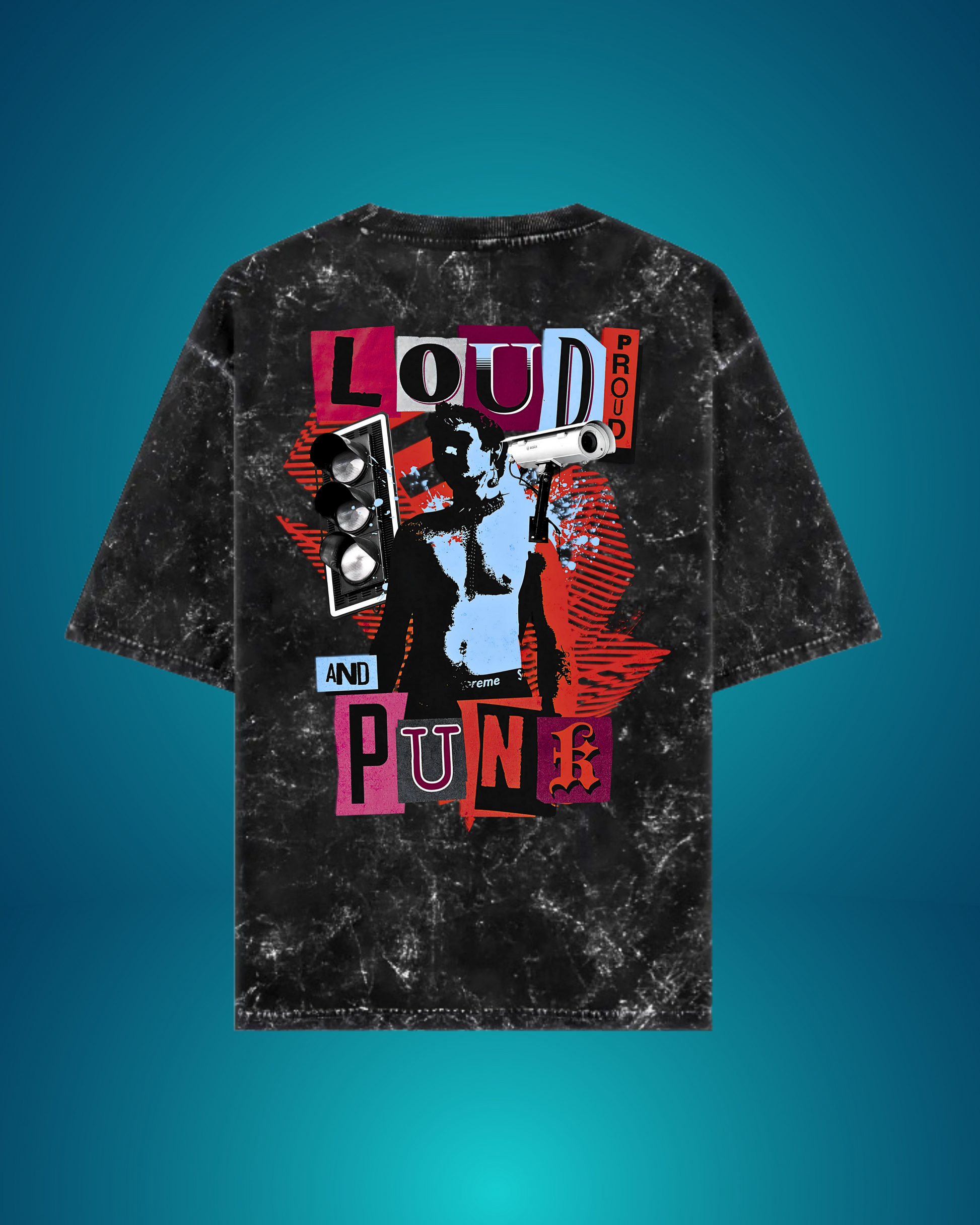 Loud Proud & Punk | Acid Washed Oversized Tee