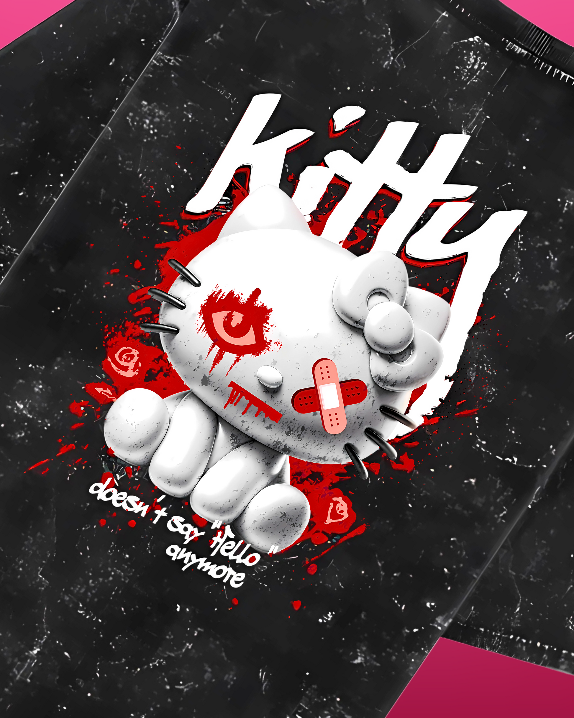 Kitty | Acid Washed Oversized Tee