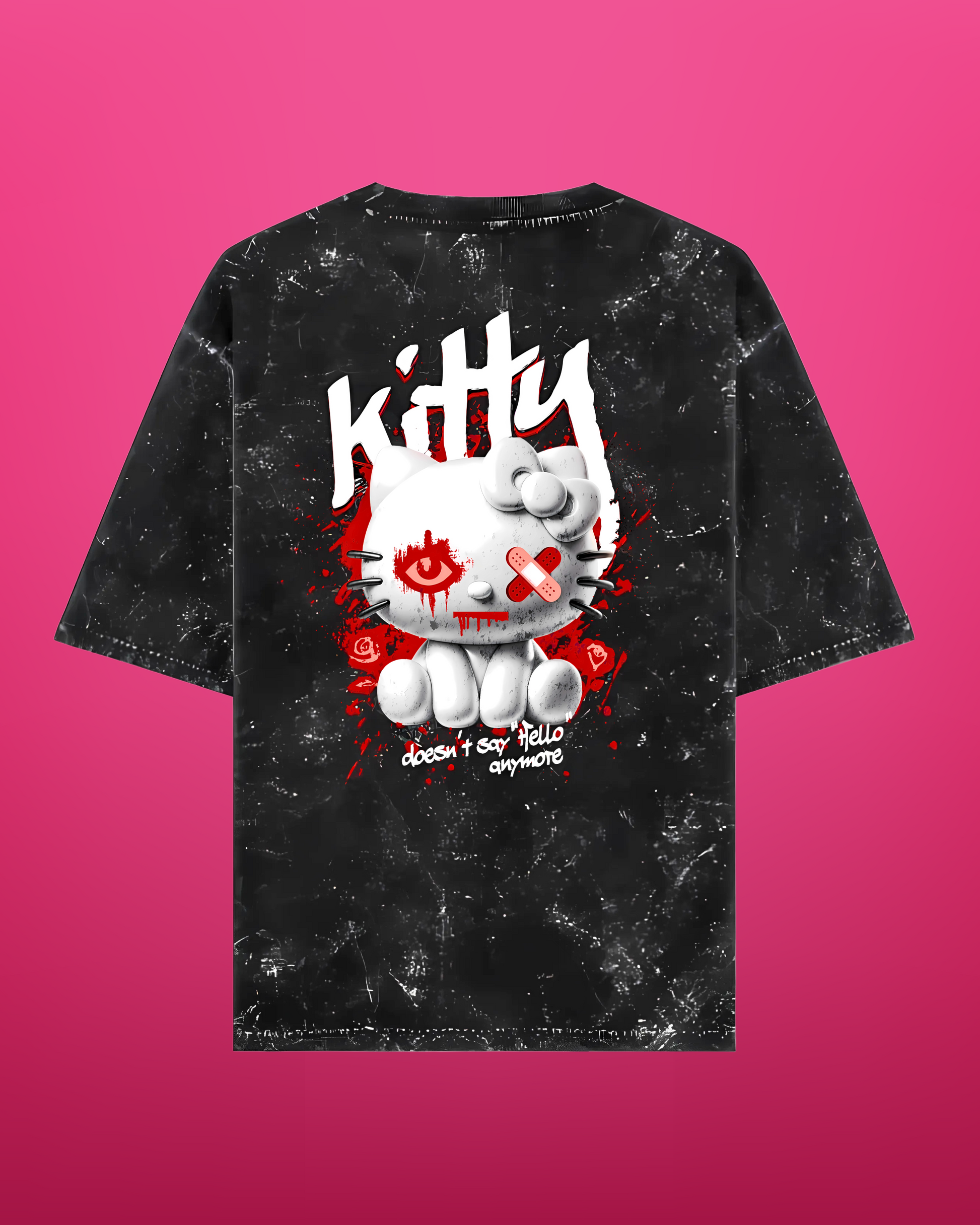Kitty | Acid Washed Oversized Tee