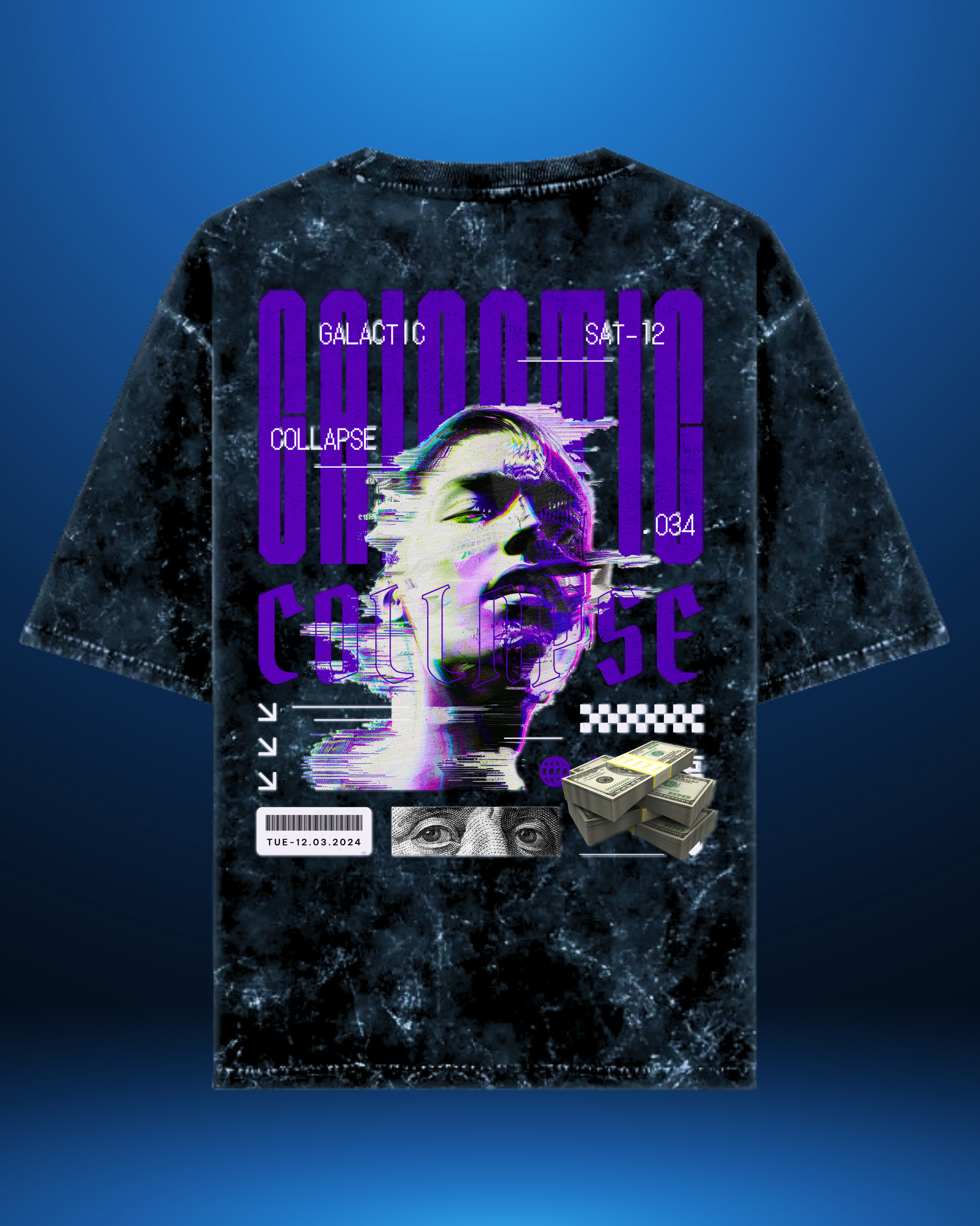 Galactic Collapse | Acid Washed Oversized Tee
