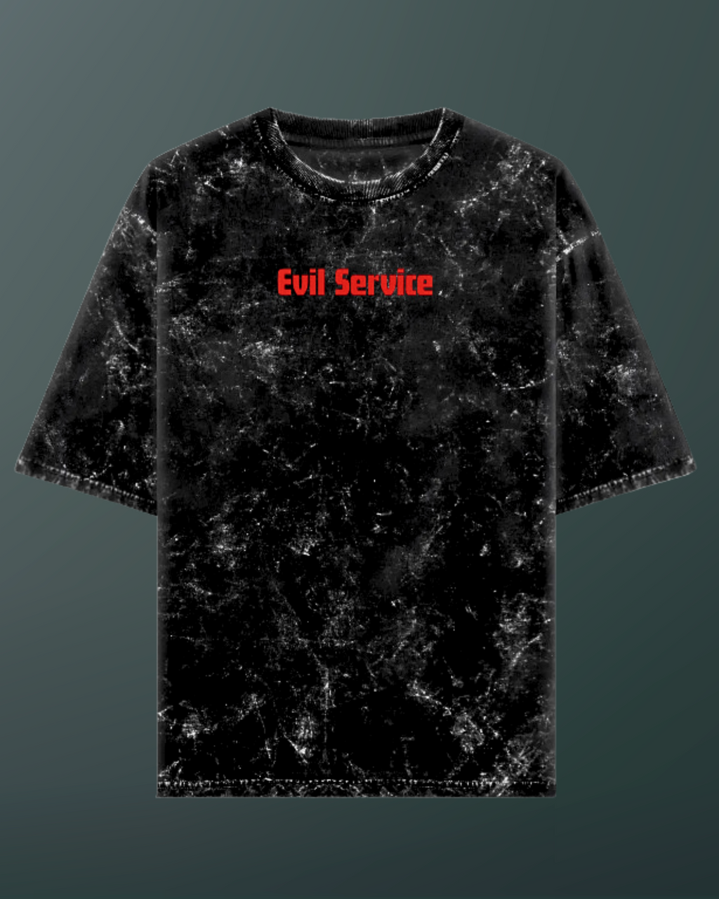 Evil Service | Acid Washed Oversized Tee