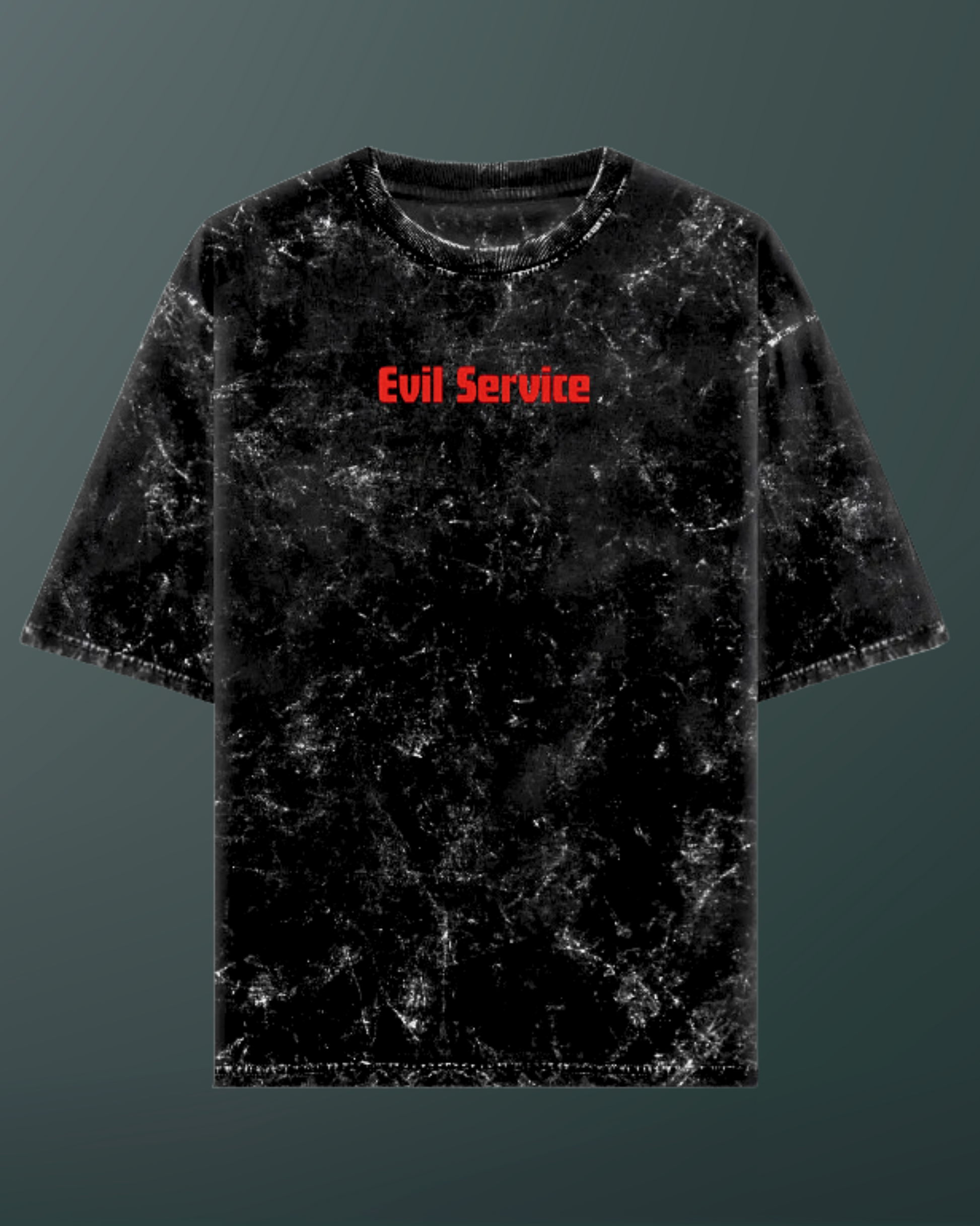 Evil Service | Acid Washed Oversized Tee