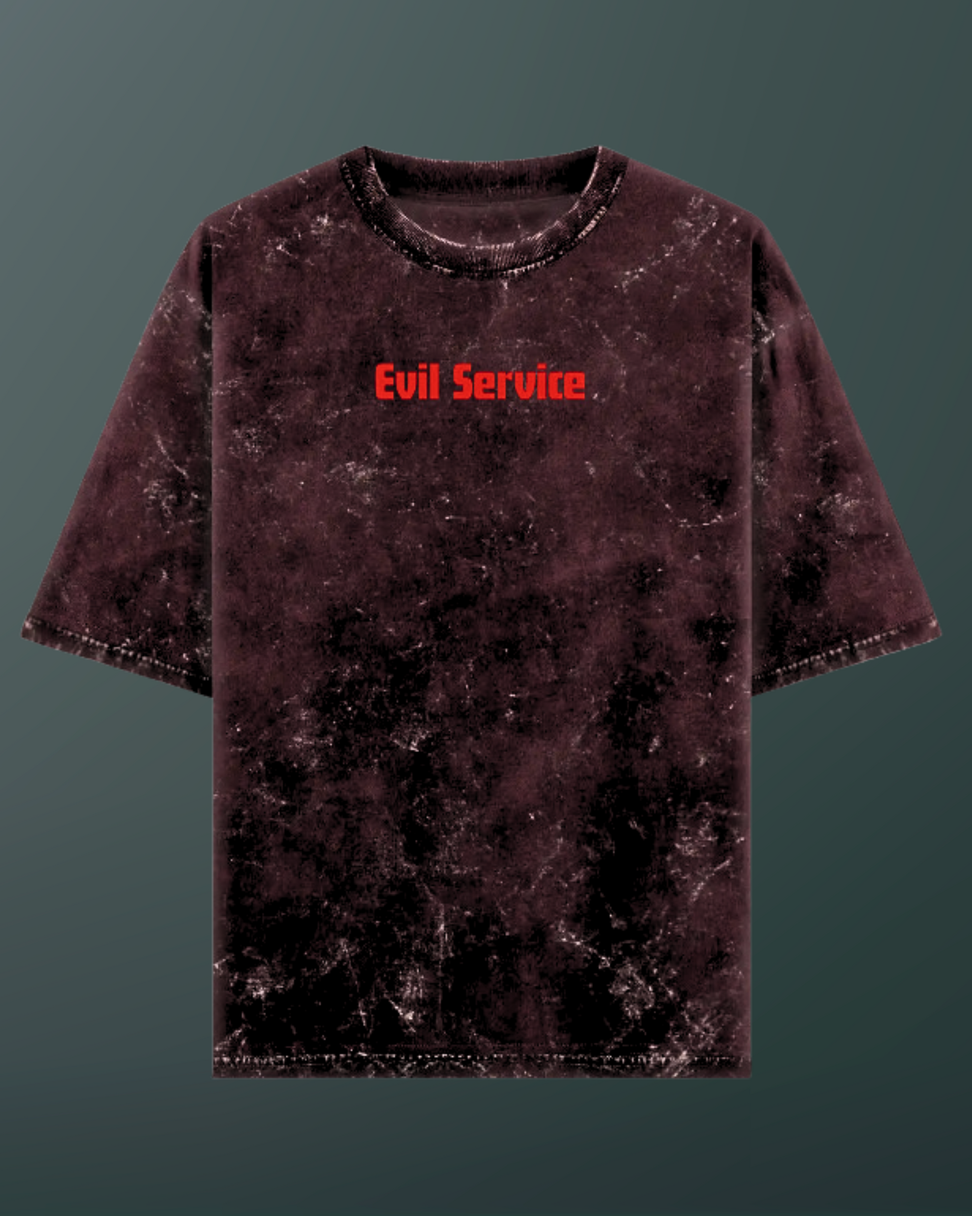 Evil Service | Acid Washed Oversized Tee