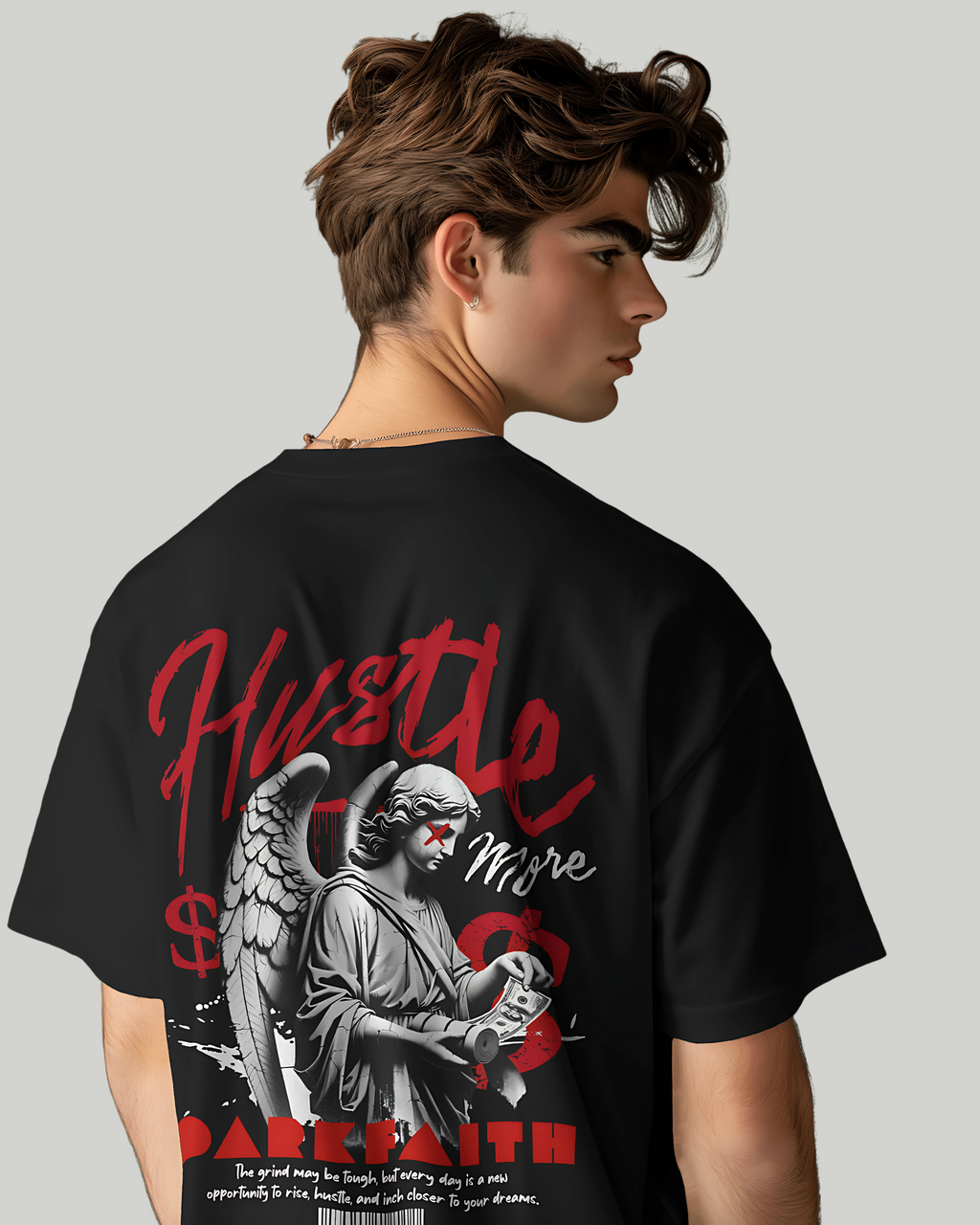 Hustle More | Terry Oversized Tee