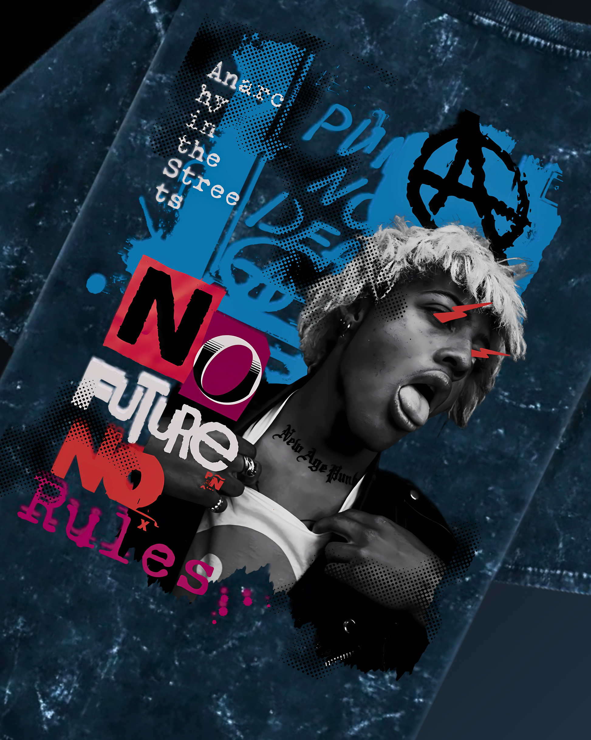 No Future | Acid Washed Oversized Tee