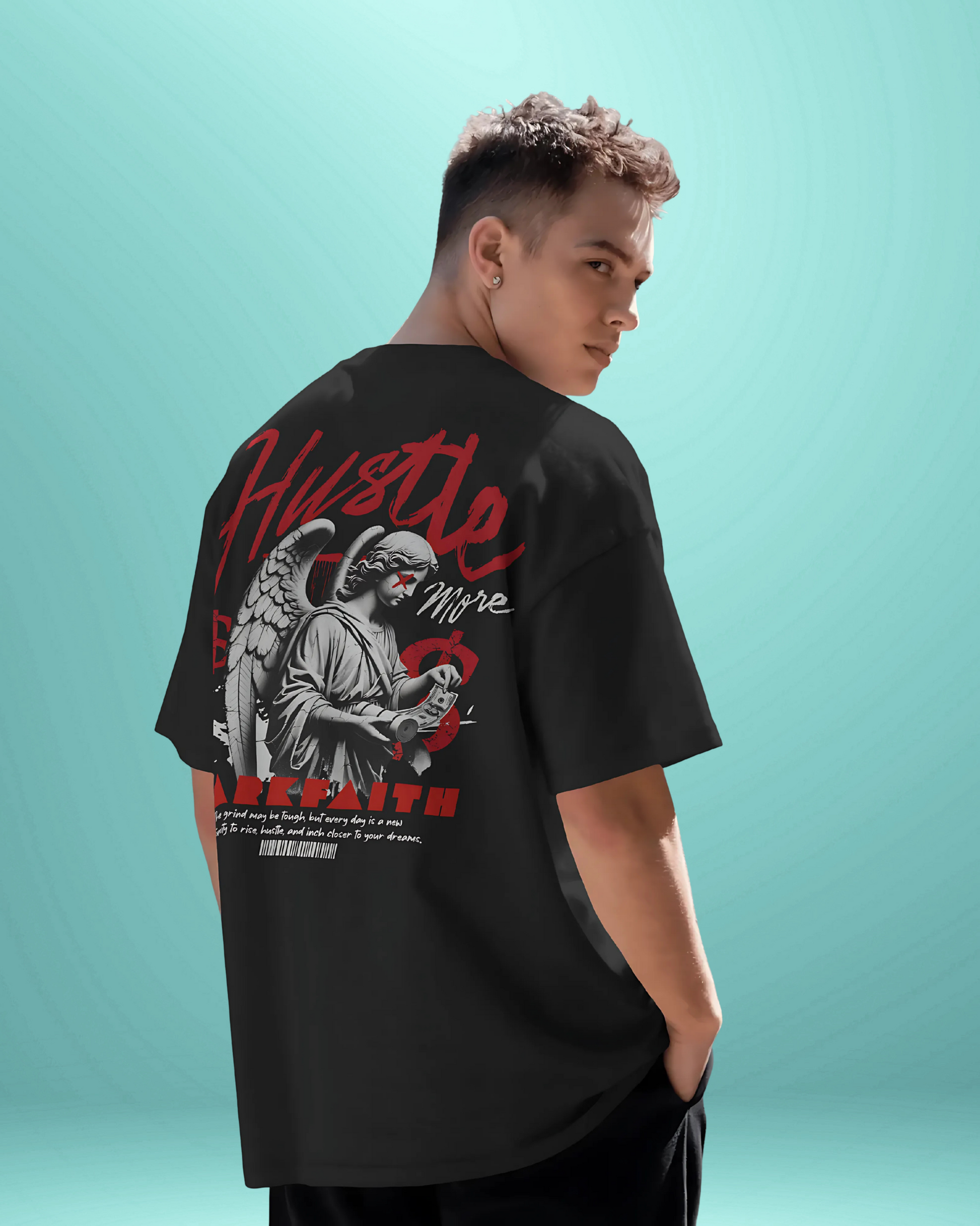 Hustle More | Terry Oversized Tee